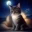 用户深夜橘猫的头像，橙色猫咪插画风格