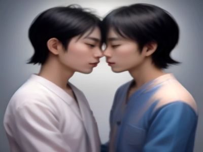 Gay网站导航社群编辑林晓的工作照，他正在浏览器中核验LGBTQ+社群活动页面的链接，桌面干净整洁，旁边放着一杯咖啡