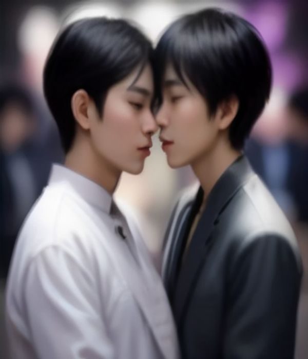 gay网站导航平台的编辑工作场景，编辑人员正在电脑前核验LGBTQ+资讯链接的有效性，桌面上摆着彩虹旗小摆件，整体氛围温暖专业